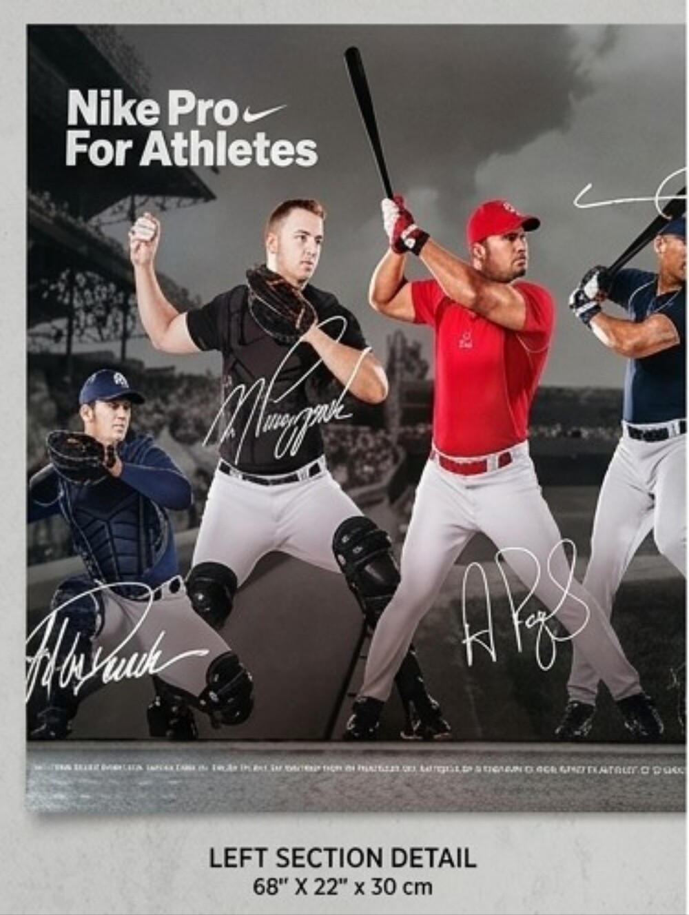 Rare Nike Pro MLB All-Stars 68" x 22" Panoramic Poster - Picture 15 of 16